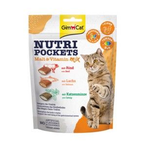 GimCat Nutri Pockets Malt & Vitamin Mix 150 g – Kattensnacks voor Haarballen en
