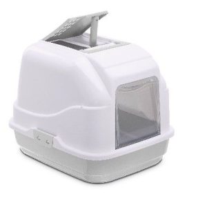 Imac EASY CAT kattenbak wit/taupe 50x40x40cm