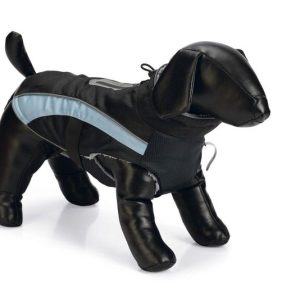 BEEZTEES HONDENJAS SABY ZWART/LICHTBLAUW 44 CM