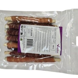12 buffelhuid sticks gemarmerd kalkoen,waterbuffel en paard 17 cm 400 gram